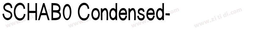 SCHAB0 Condensed字体转换
